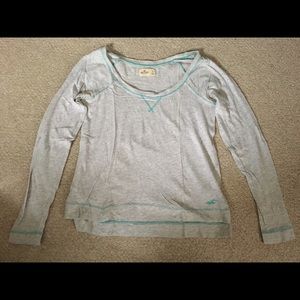 HOLLISTER Heather Grey Long-Sleeve Tee